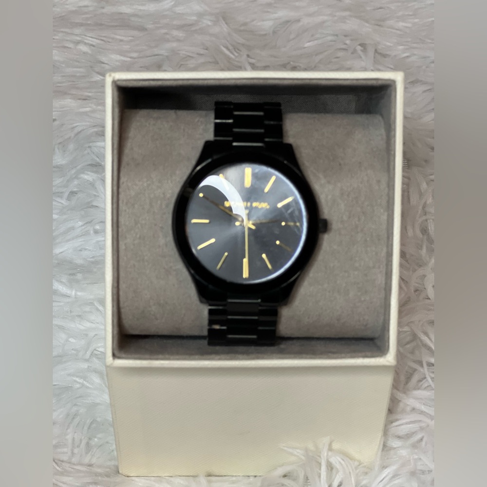 Michael Kors Black Slim Runway Watch
